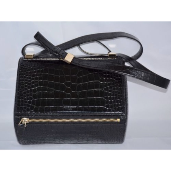 Givenchy Black croc embossed Pandora Box Bag - Picture 4 of 8